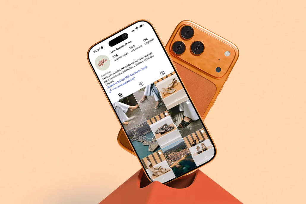 Gestió de xarxes socials per a Joan Sagrera Mòbil mostrant el perfil d'Instagram de Joan Sagrera sabaters de Barcelonal gestionat per Nansa Digital